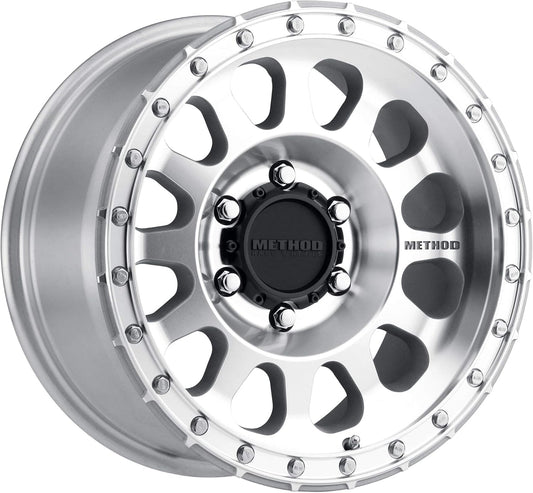 Method Race Wheels mr315 17x9 6x139.7 -12et 106.25mm machined/clear coat wheel Fits select: 2000-2018 CHEVROLET SILVERADO, 1996-2023 TOYOTA TACOMA