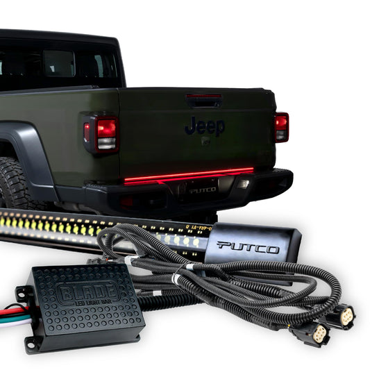 Putco 48" Blade LED Tailgate Light Bar Red/White LEDs & Plug-N-Play Quick Connect Harness - Fits Chevy Colorado, GMC Canyon 2015-2022 / Toyota Tacoma 2016-2026/ Jeep Gladiator 2020-2026
