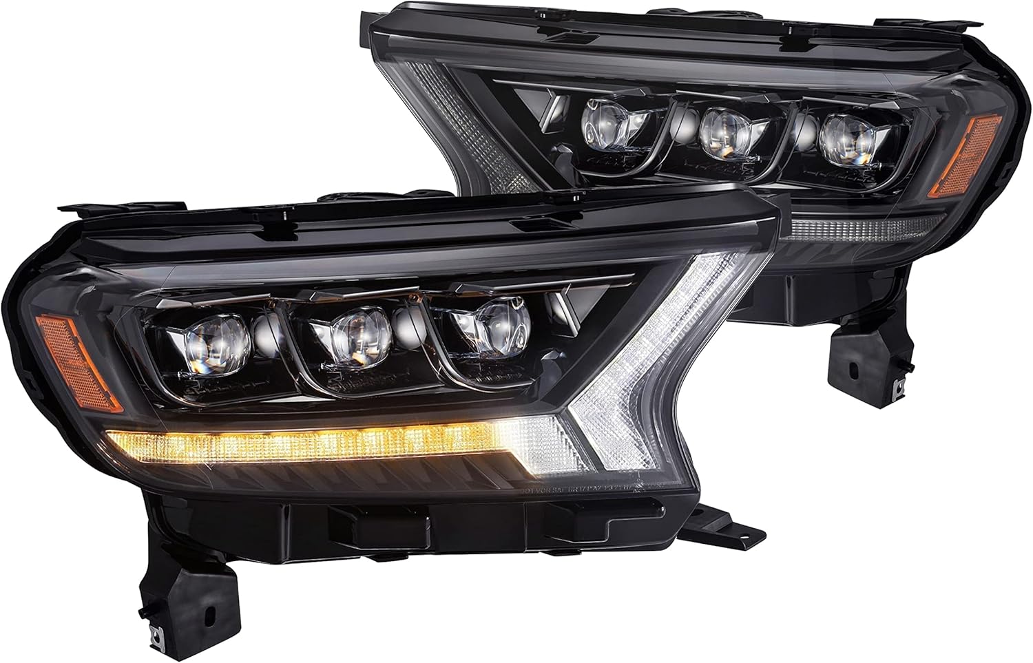AlphaRex USA 880123 Nova Series Projector Headlights fits Ford Ranger, Clear