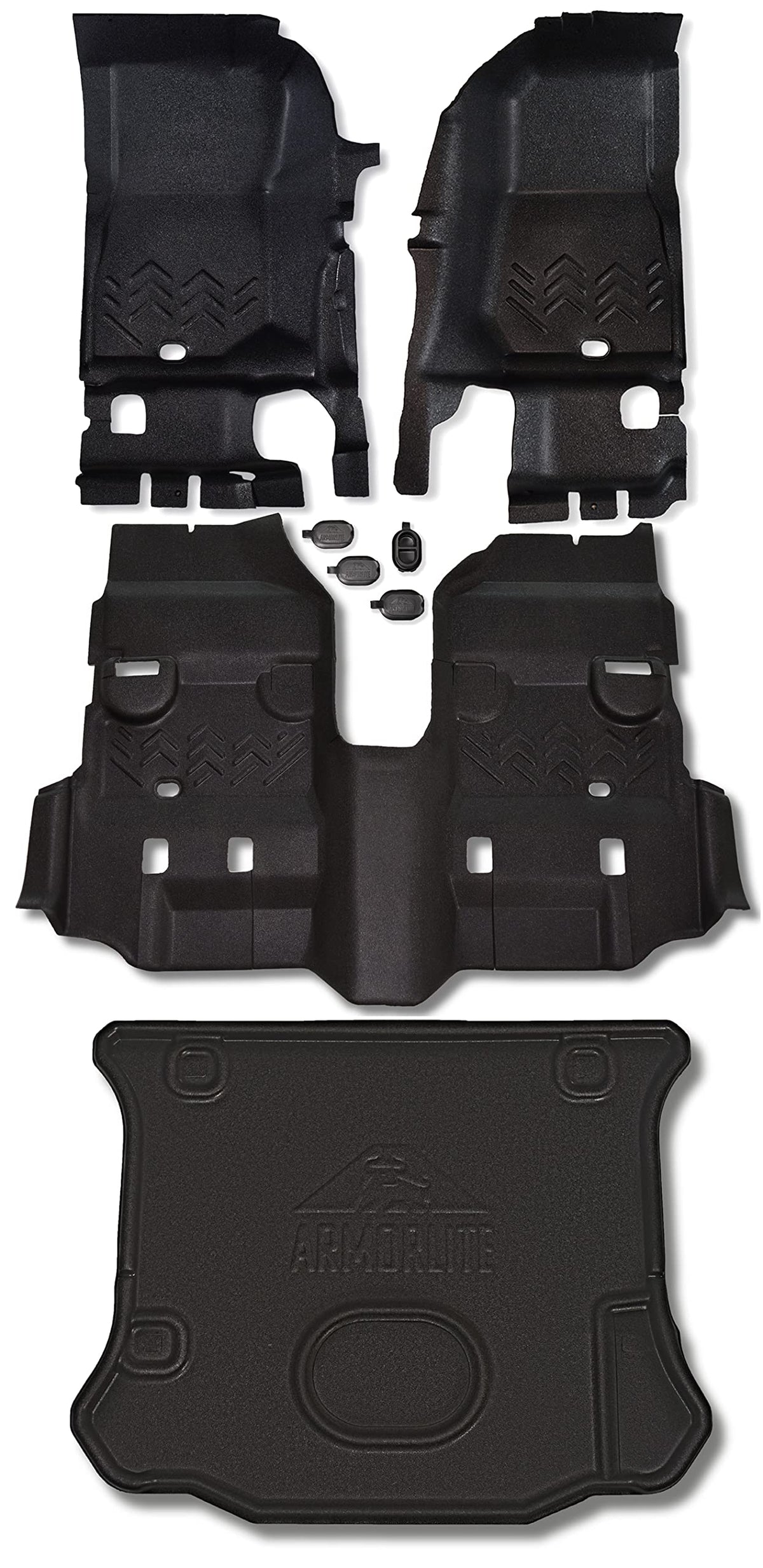 Armorlite 0718 Wrangler 4DR 4PC Full Kit Composite Flooring Mesa Smoke - B1006710-BLK1-AA