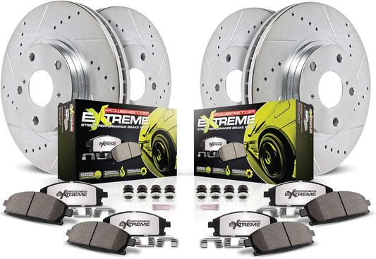 Power Stop K8519-26 Z26 Front and Rear Brake Kit- Brake Rotors & Carbon Ceramic Brake Pads For Subaru BRZ 2017-2020 [Model Specific]