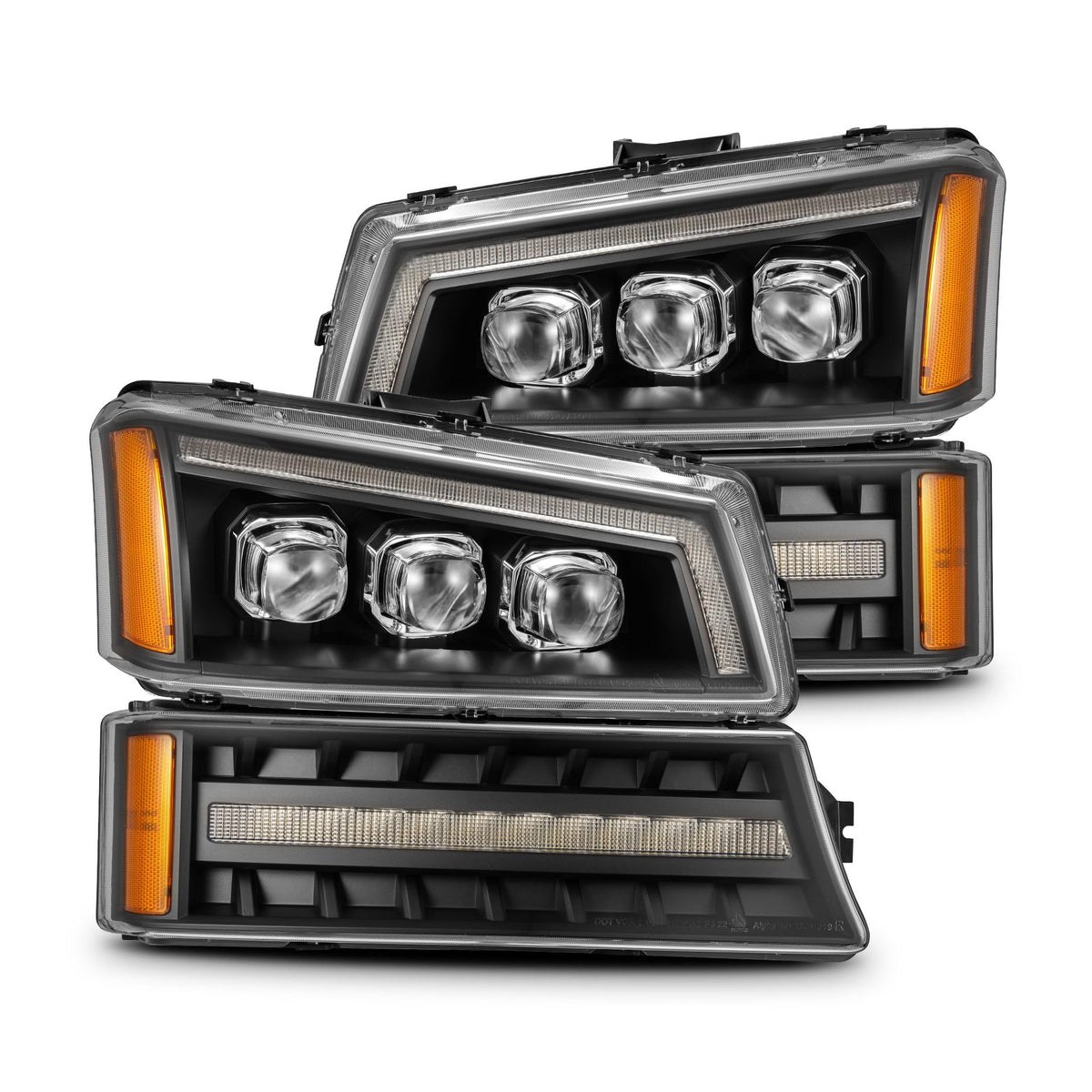 AlphaRex USA 0306 Silverado 1500/2500/3500 Avalanche Nova LED Projector HEADLIGHTS/BLACK - 880256