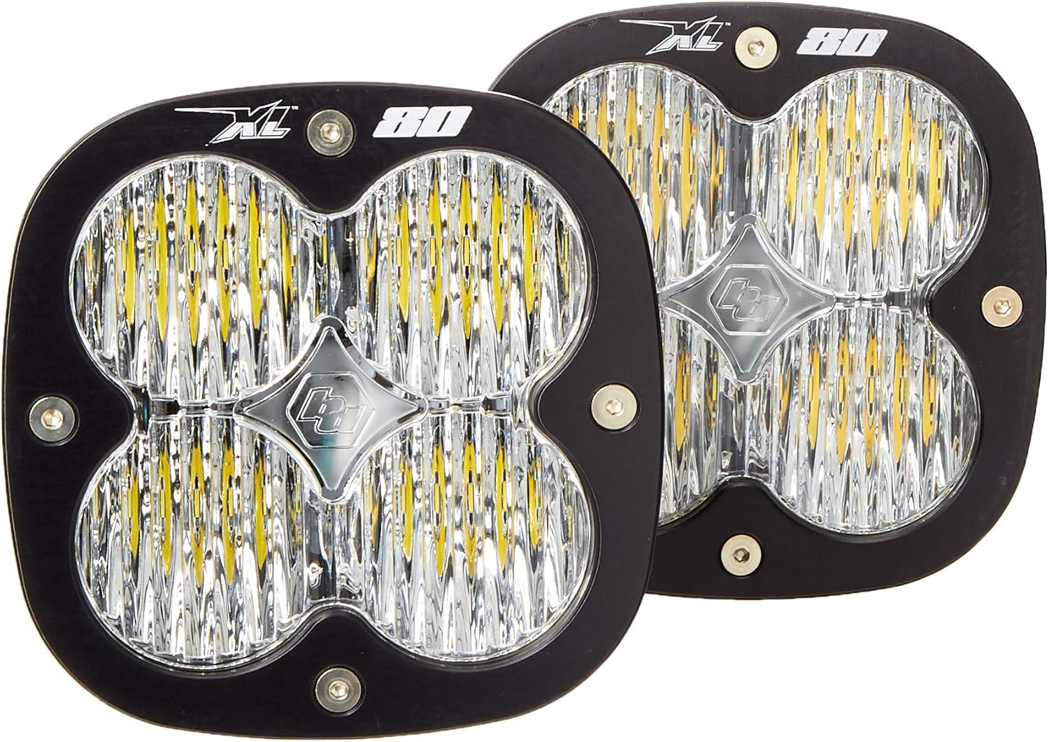Baja Designs XL80 LED Light Pod Pair - 2 PCS LED with Wiring Harness (Wide Cornering; Clear)