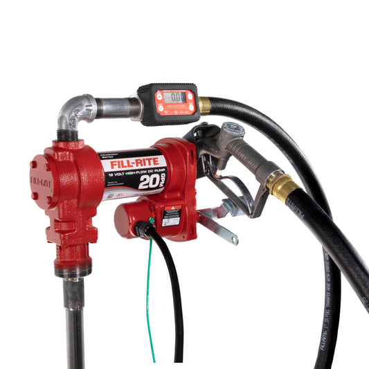 Fill-Rite FR4219H 12V 20 GPM Fuel Transfer Pump with Standard Digital Meter Package | Gasoline, Diesel, Kerosene, Ethanol & Methanol Blends & Biodiesel