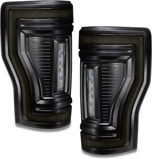 Oracle Lighting - Black Series Flush Mount LED Tail Lights for 2017-2022 Ford F-250/350 Superduty - Tinted Lens