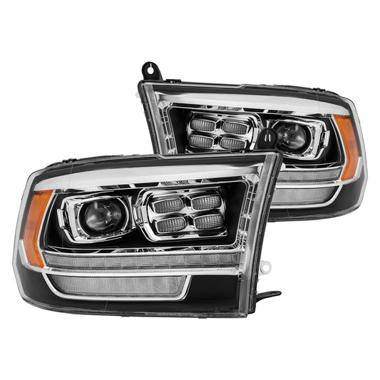 AlphaRex USA 0918 Ram 2500 LED Projector Headlights Plank Style Black with Activation Light an - 880526