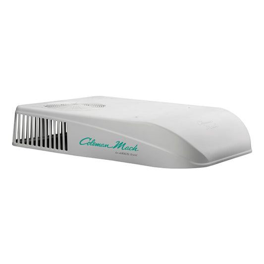 Coleman-Mach 15 15K BTU Roughneck RV Air Conditioner, Medium Profile, Textured White Shroud