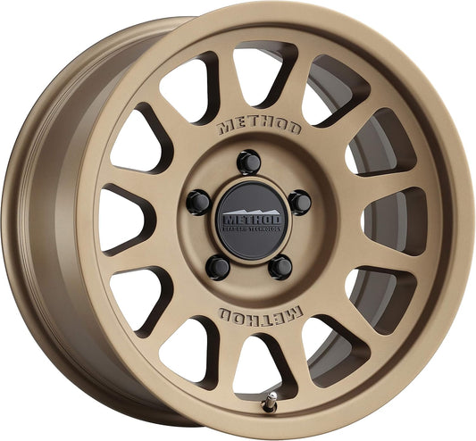 METHOD RACE MR703 BEAD GRIP 17X8.5 5X5 0ET 110.5CB METHOD BRONZE WHEEL Fits select: 2015-2019,2021 JEEP WRANGLER UNLIMITED