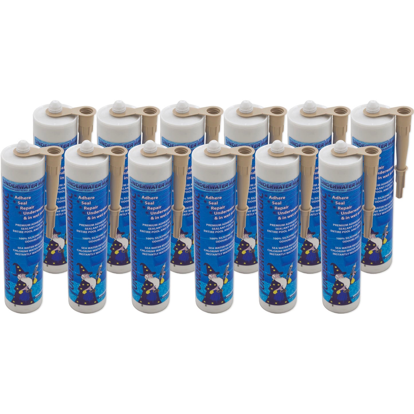 Sealant, Underwater Magic, 12ct, 290ml/9.8oz Tube,Tan