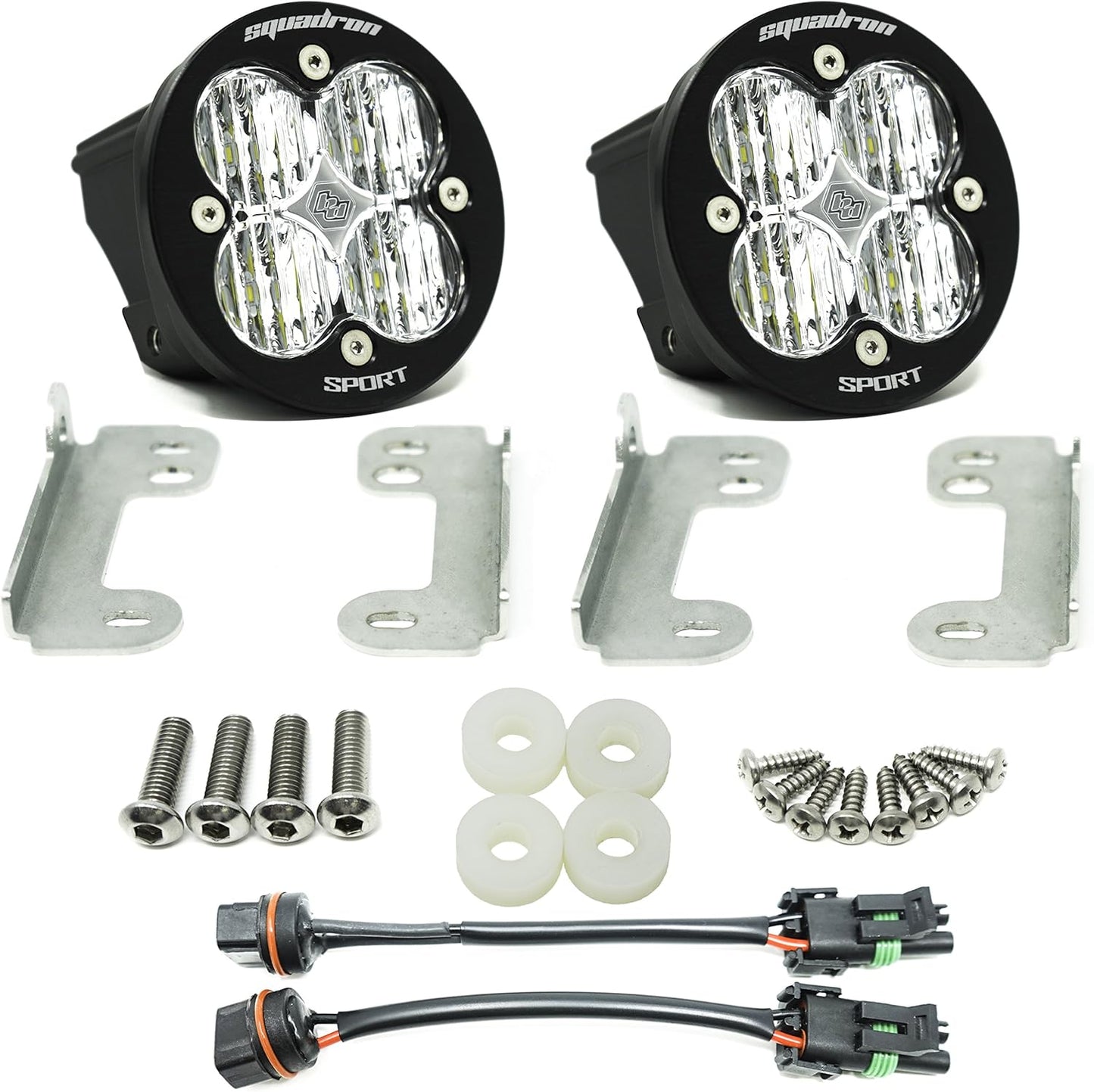 Baja Designs 447070 Black Anodizing Fog Pocket Kit (Jeep JL, Sahara, Squadron-R Sport), 1 Pack