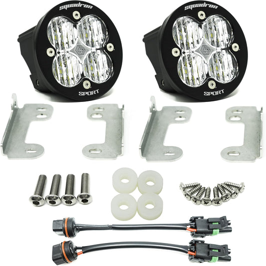 Baja Designs 447070 Black Anodizing Fog Pocket Kit (Jeep JL, Sahara, Squadron-R Sport), 1 Pack