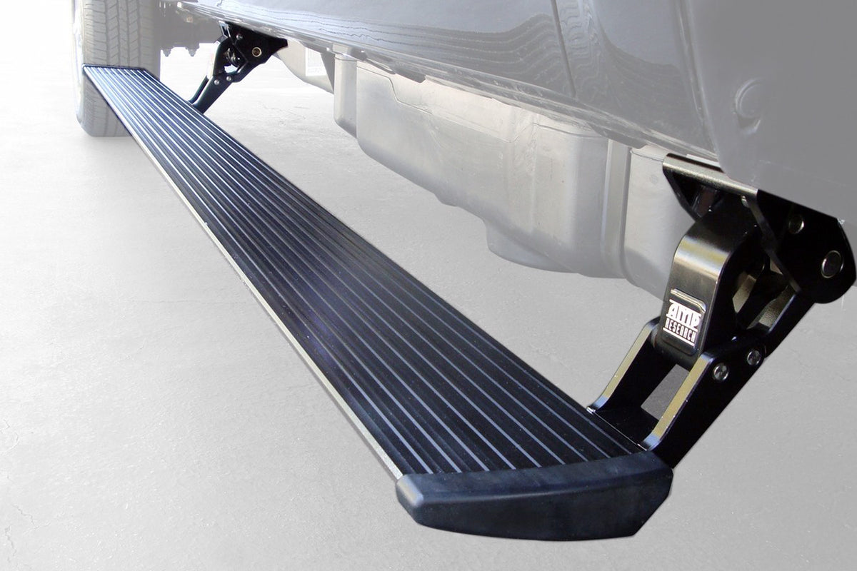 Amp Research 1516 SILVERADO/SIERRA 2500/3500 CREW/DOUBLE Cab Diesel Only Plug and Play Powerstep with Light Kit - 76147-01A