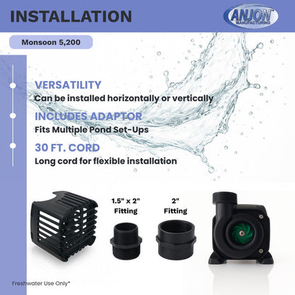 Monsoon 5,200 GPH Submersible Pump