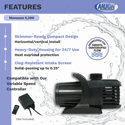 Monsoon 5,200 GPH Submersible Pump
