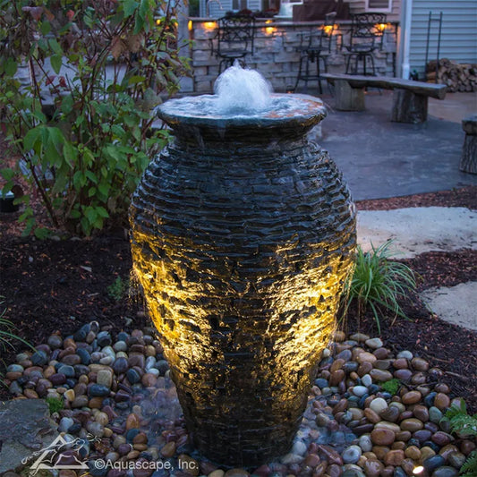 STACKED SLATE URN FOUNTAIN KIT - 45" H (114 CM)